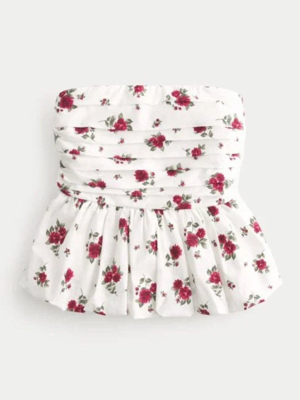 Hollister Bubble Hem Strapless Top